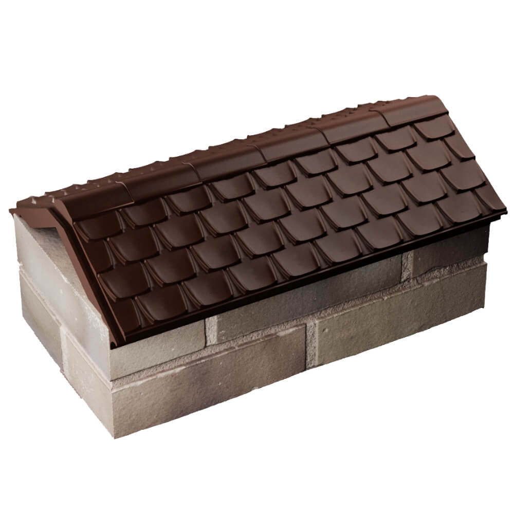 Парапет Zking Эльбрус Коричневый с посадкой на 1 кирпич (255мм) в Феодосии фото