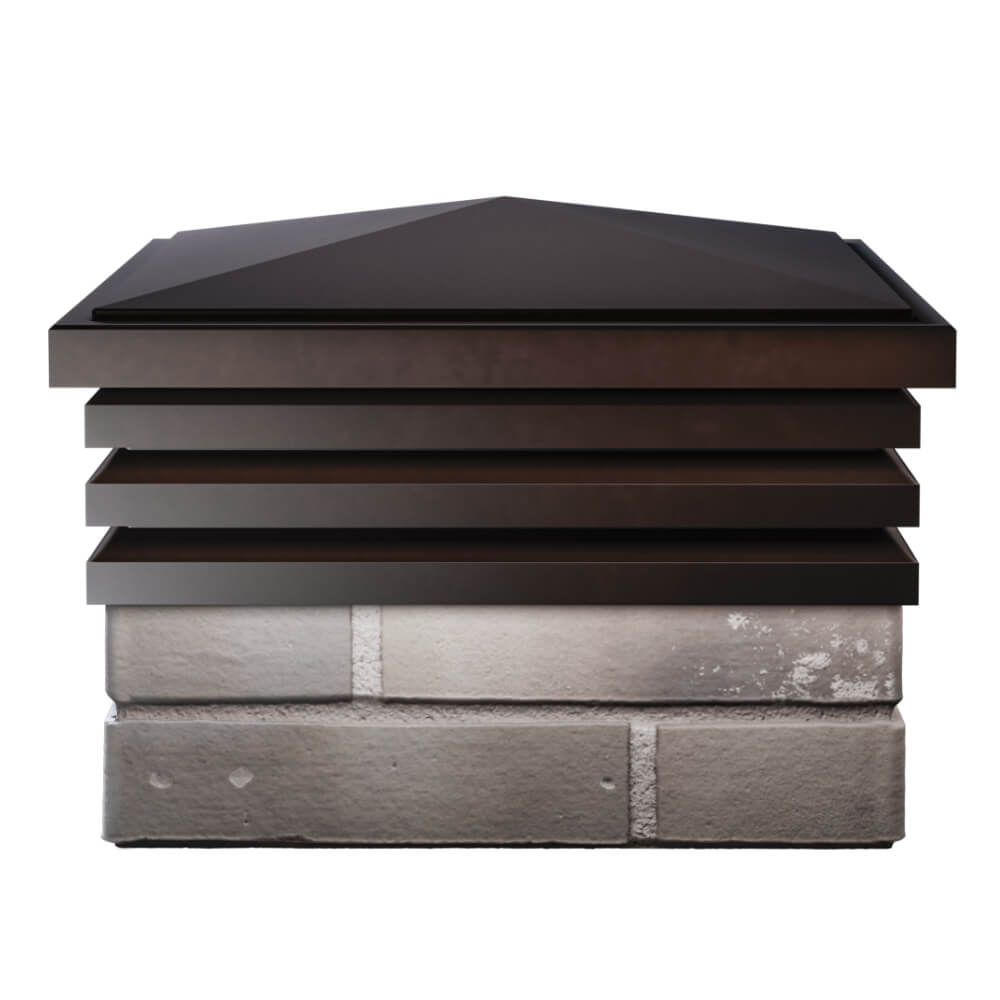 Колпак Zking Бона ХайТек Коричневый на столб 1.5х1.5 кирпича (385х385мм) Феодосия фото