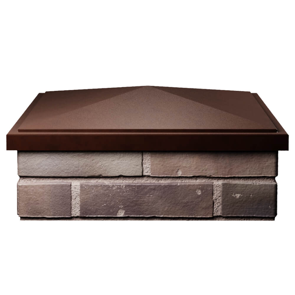 Колпак Zking БонаМоно Коричневый на столб 2х2 кирпича (515х515, 530х530мм) Феодосия фото