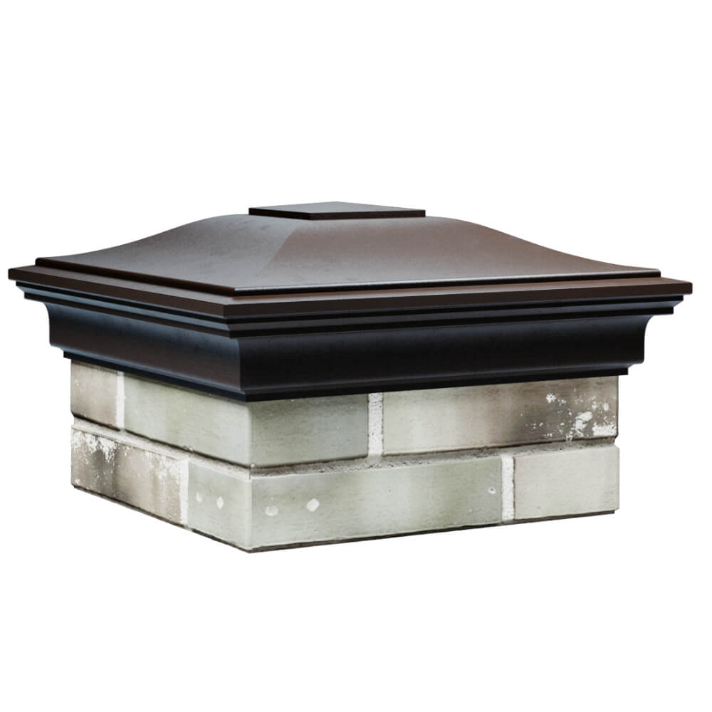 Колпак Zking Монблан Коричневый на столб 1.5х1.5 кирпича (385х385мм) в Феодосии фото