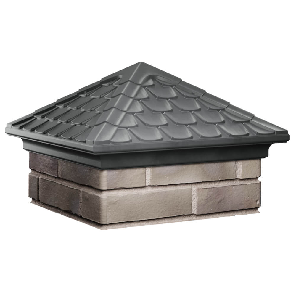 Колпак Zking Эльбрус Серый на столб 1.5х1.5 кирпича (385х385мм) в Феодосии фото