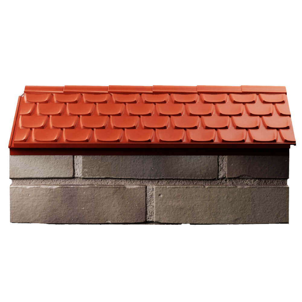 Парапет Zking Эльбрус Красный с посадкой на 1 кирпич (255мм) в Феодосии фото