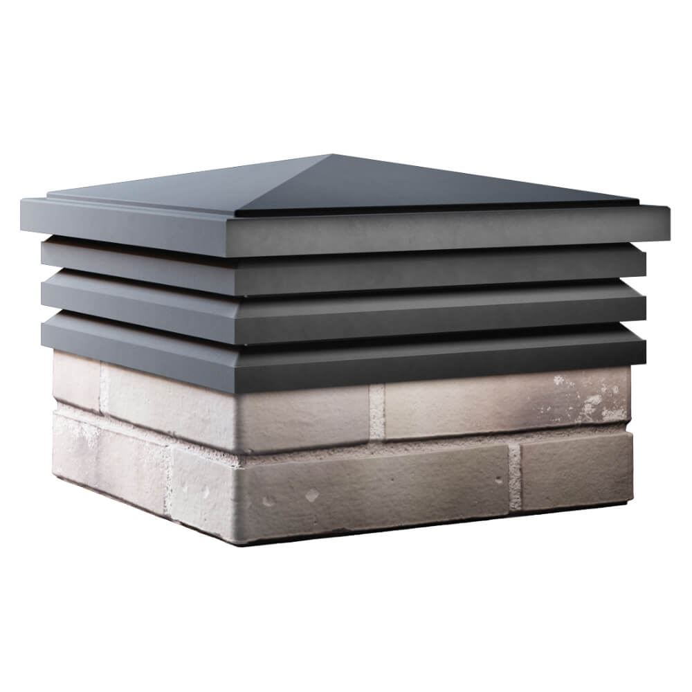 Колпак Zking Бона ХайТек Серый на столб 1.5х1.5 кирпича (385х385мм) в Феодосии фото