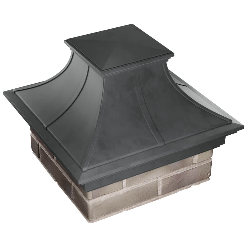 Колпак Zking Монблан Премиум Серый на столб 1.5х1.5 кирпича (385х385мм) в Феодосии фото