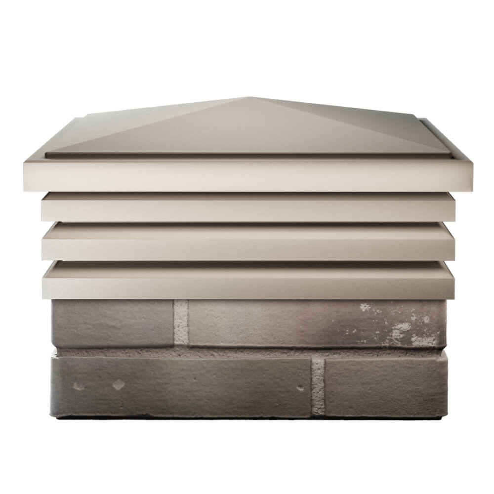 Колпак Zking Бона ХайТек Бежевый на столб 1.5х1.5 кирпича (385х385мм) Феодосия фото