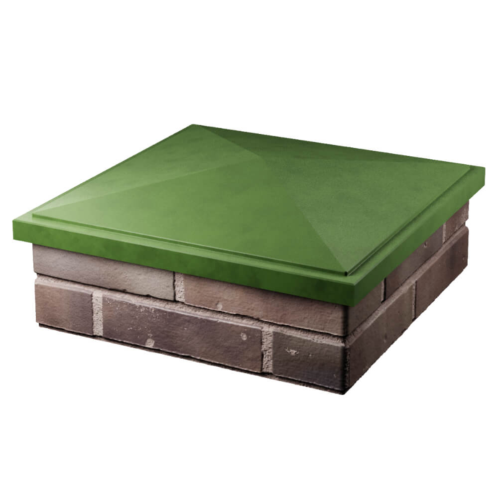 Колпак Zking БонаМоно Зеленый на столб 2х2 кирпича (515х515, 530х530мм) в Феодосии фото