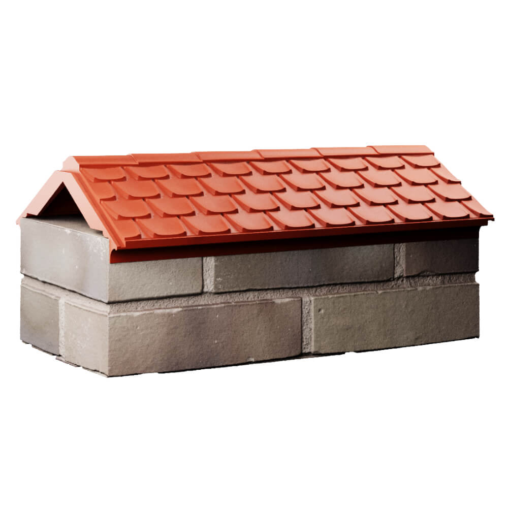Парапет Zking Эльбрус Красный с посадкой на 1 кирпич (255мм) Феодосия фото
