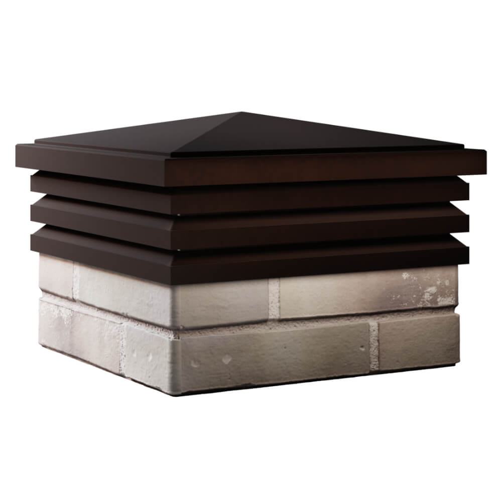 Колпак Zking Бона ХайТек Коричневый на столб 1.5х1.5 кирпича (385х385мм) в Феодосии фото