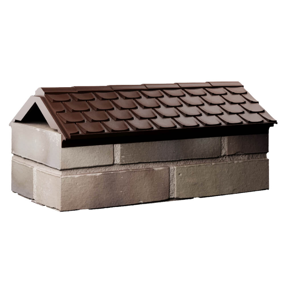 Парапет Zking Эльбрус Коричневый с посадкой на 1 кирпич (255мм) Феодосия фото