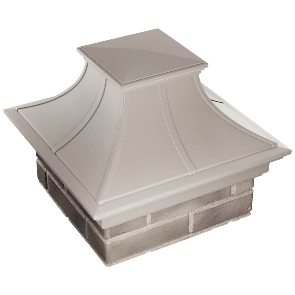 Колпак Zking Монблан Премиум Бежевый на столб 1.5х1.5 кирпича (385х385мм) в Феодосии фото
