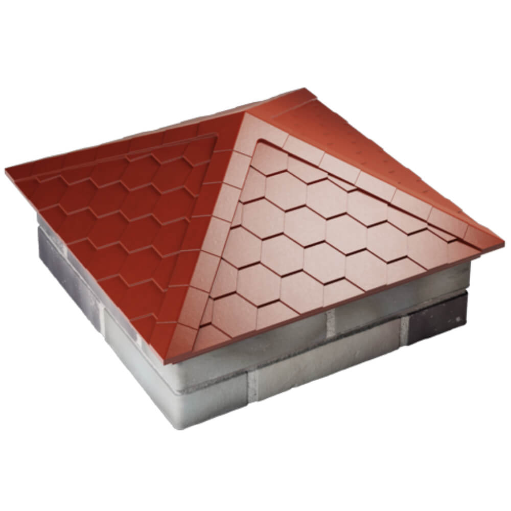 Колпак Zking Эверест Красный на столб 2х2 кирпича (535х535мм) Феодосия фото