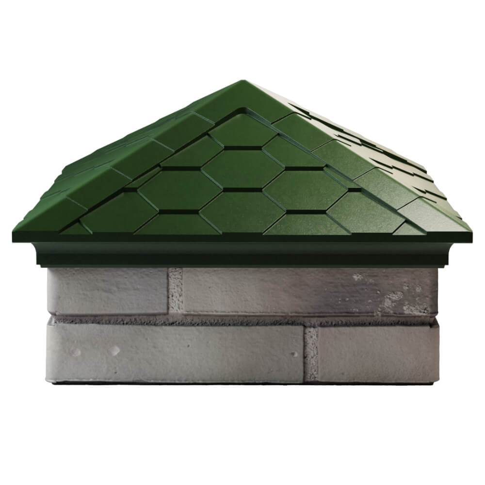 Колпак Zking Эверест Зеленый на столб 1.5х1.5 кирпича (390х390мм) Феодосия фото